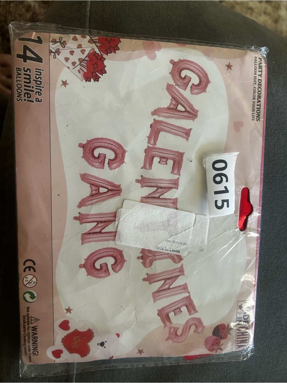 Valentine's Garland Balloon Letter Set - red